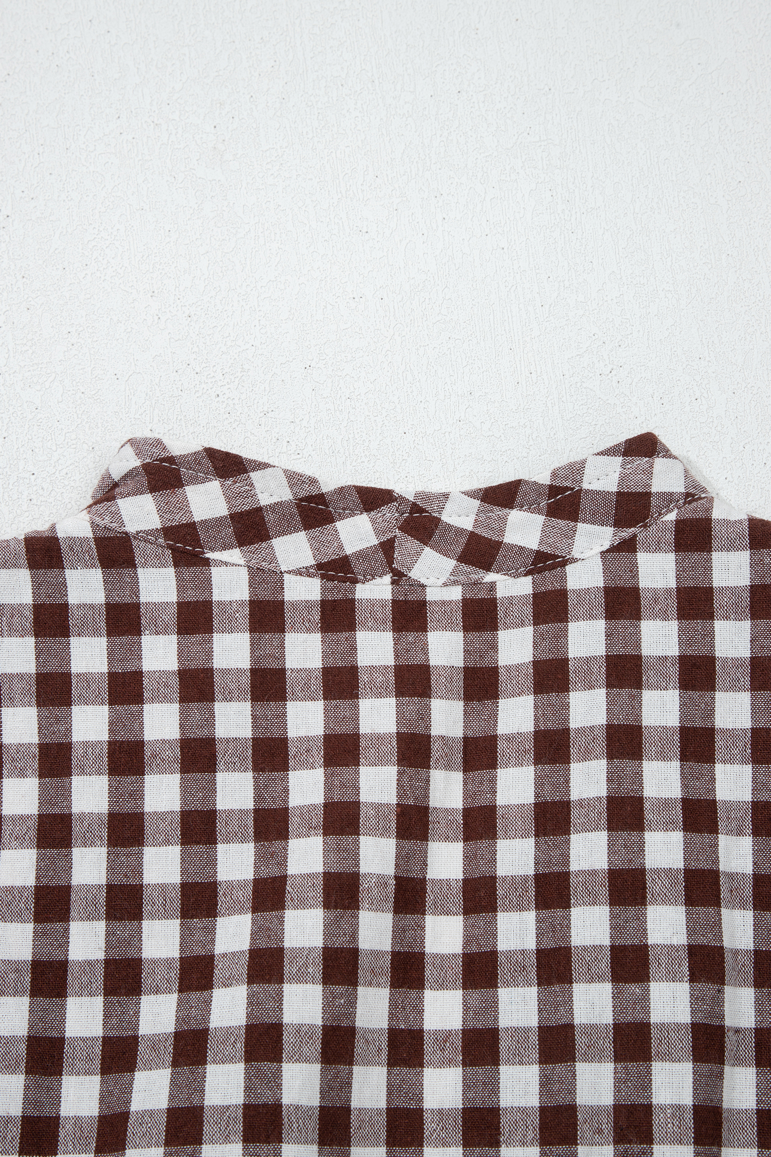 Coffee Plaid Print Full Zipper Cinched Waist Fit Flare Sleeveless Maxi Dress