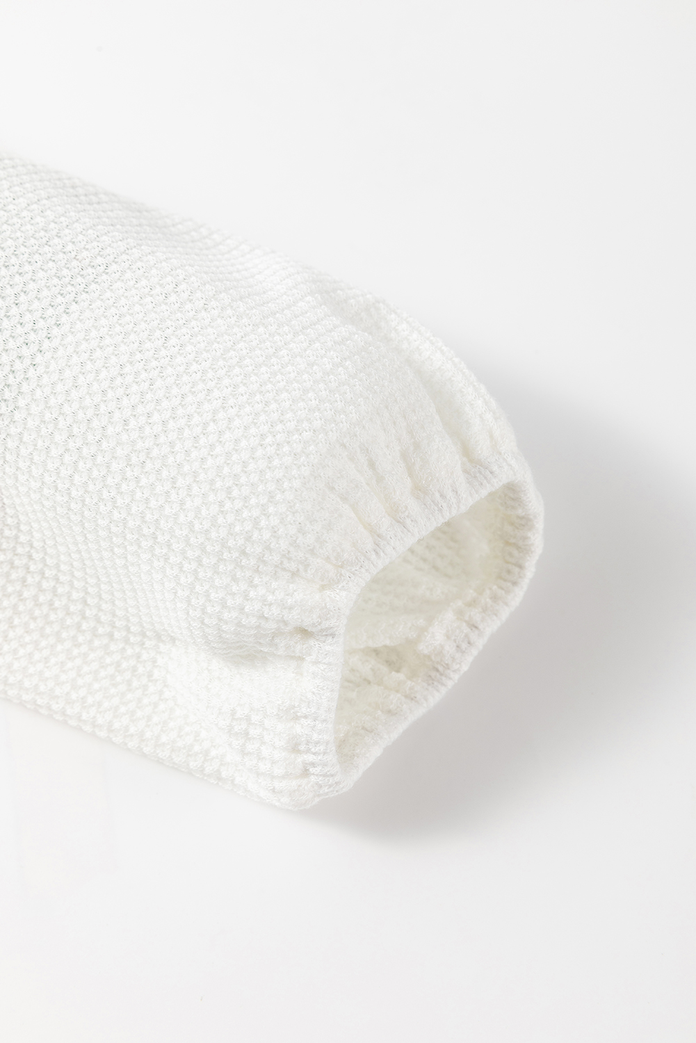 Brown Leopard Contrast Waffle Knit Twist Hem V Neck Top