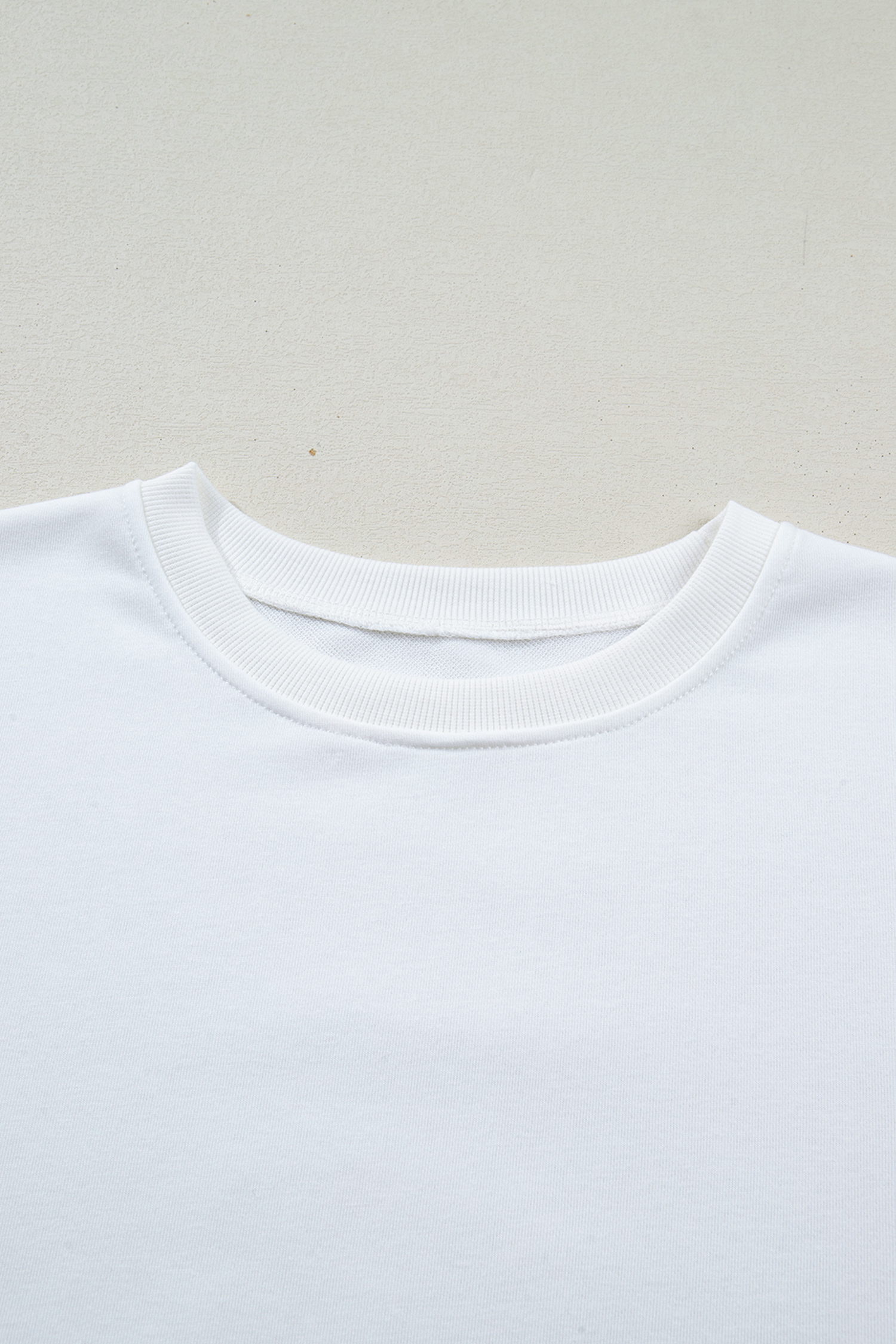 White LUCKY Clover Embroidered Long Sleeve Top