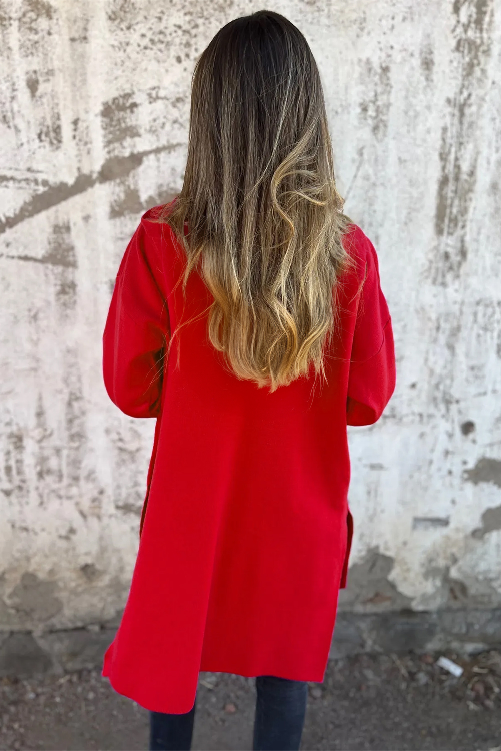 Black Solid Color Casual Zip up Hooded Coat