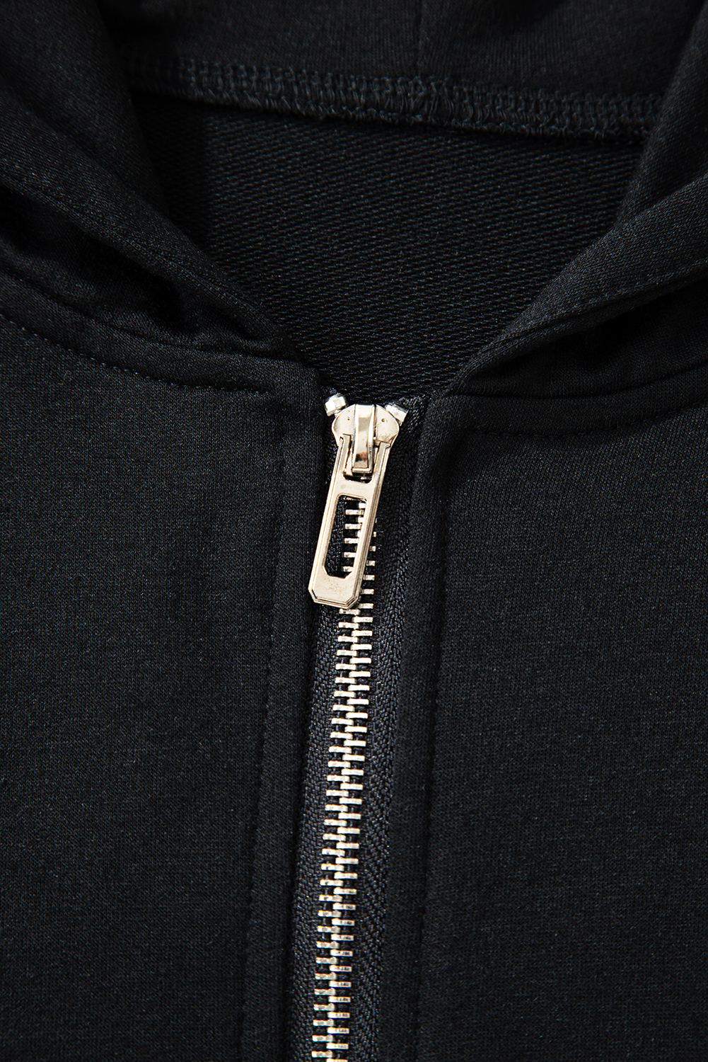 Gray Double Zipper Hooded Jacket and Sweatpants Active Set