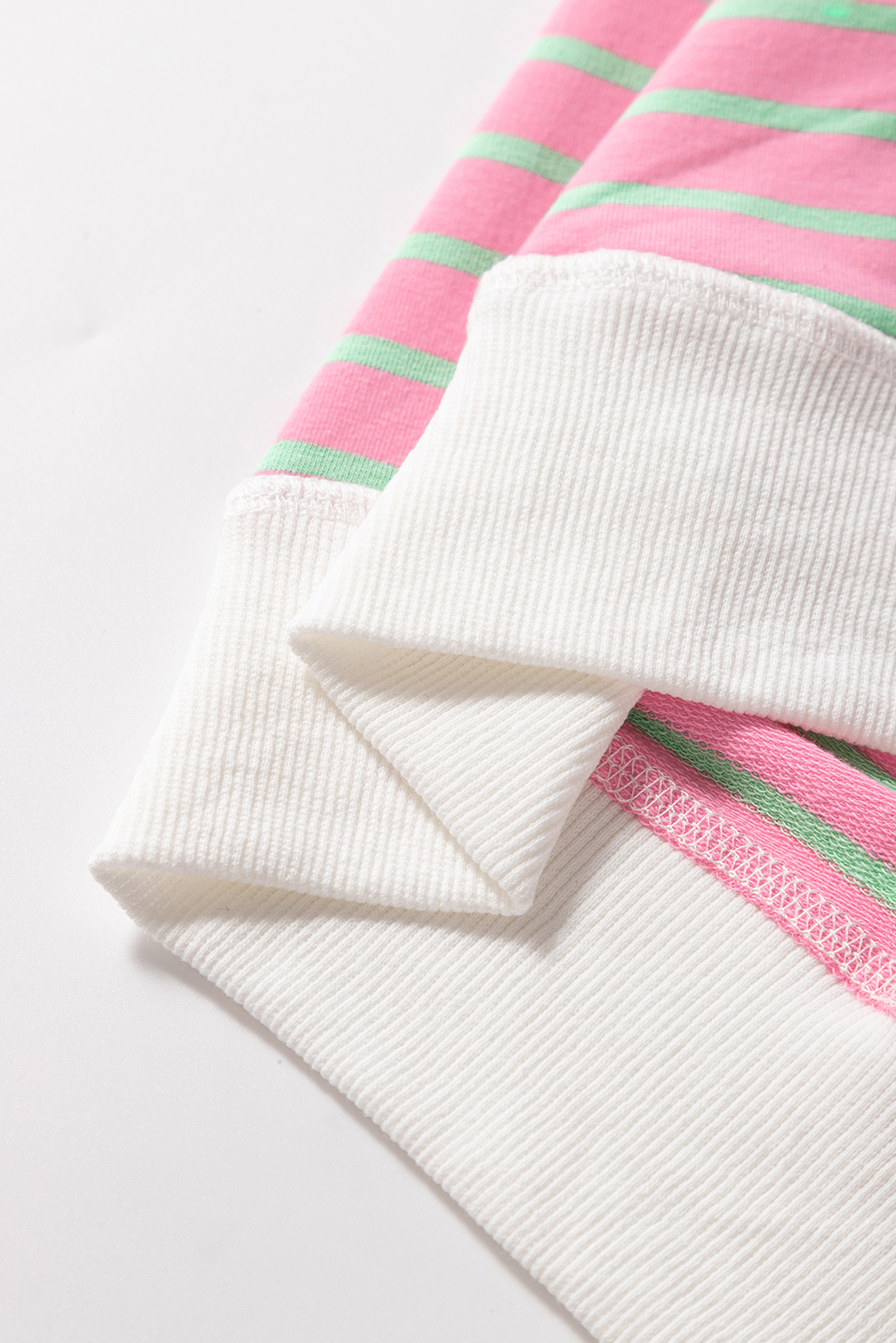 Sachet Pink Striped Crew Neck Cap Sleeve T Shirt