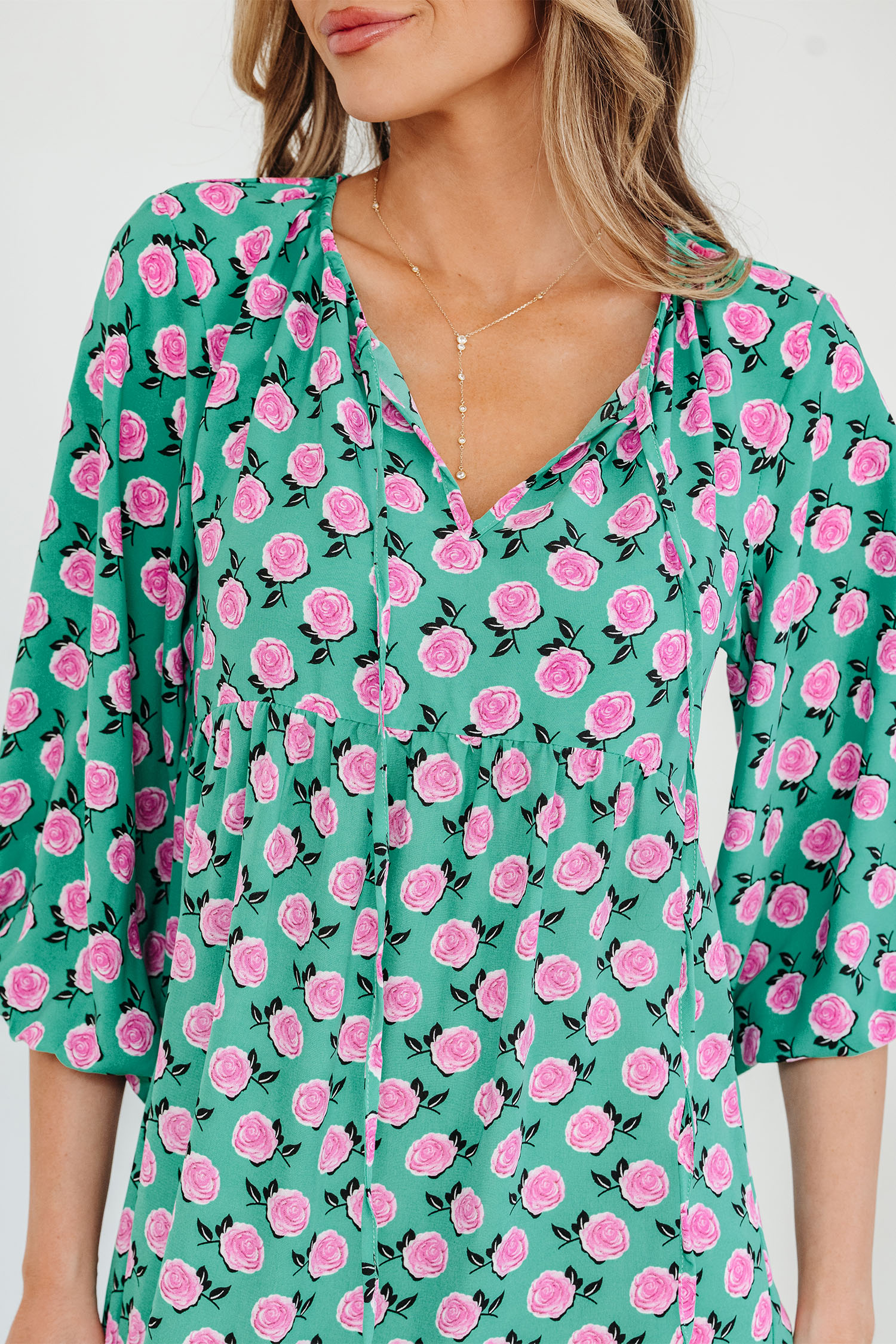 Sky Blue Boho Printed Half Sleeve Maxi Dress