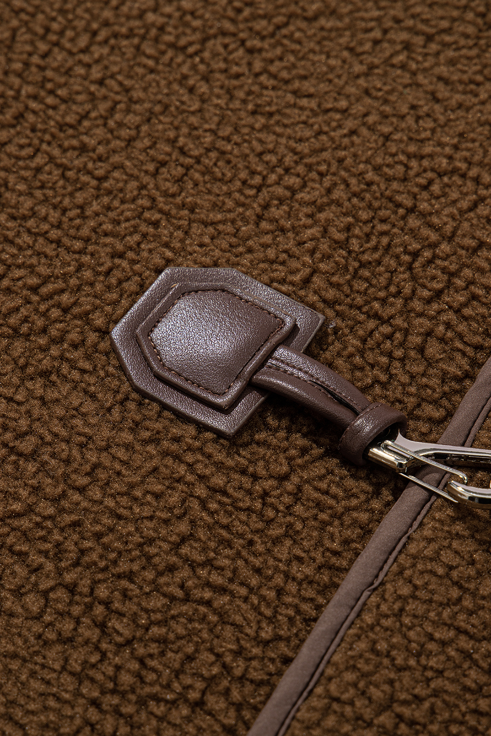 Apricot Toggle Button Teddy Coat