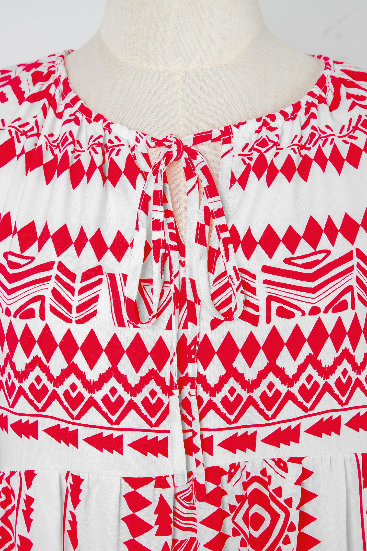 Sky Blue Boho Printed Half Sleeve Maxi Dress