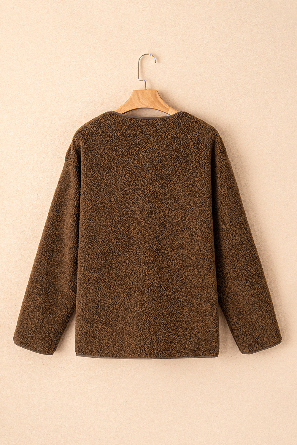 Apricot Toggle Button Teddy Coat