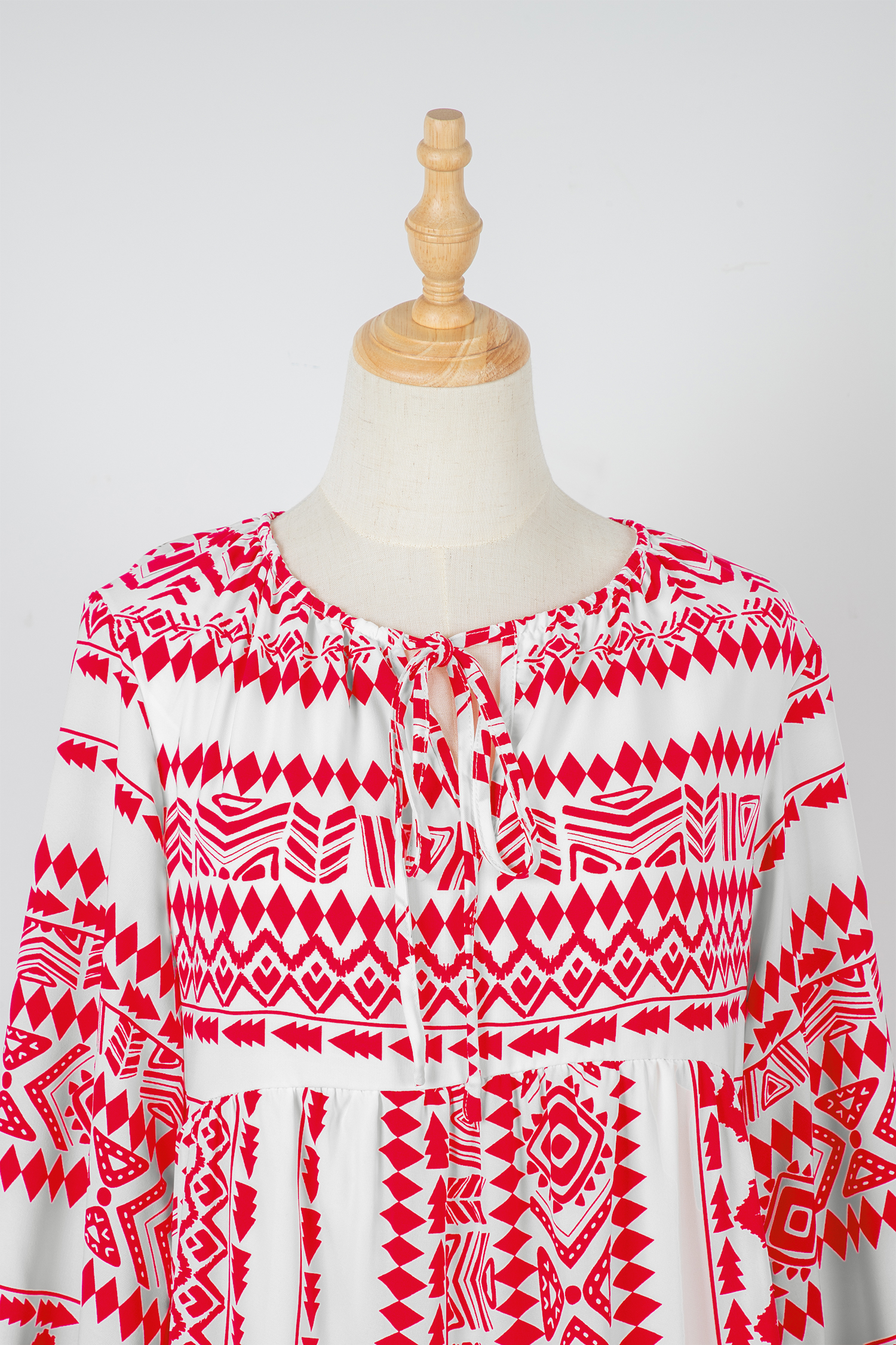 Sky Blue Boho Printed Half Sleeve Maxi Dress