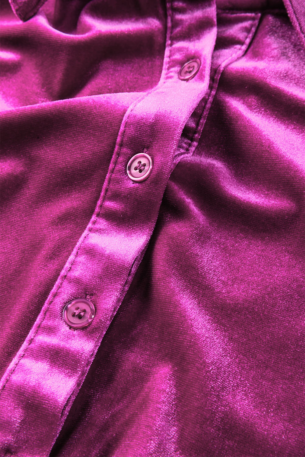 Burgundy 3/4 Sleeve Tunic Babydoll Velvet Shirt