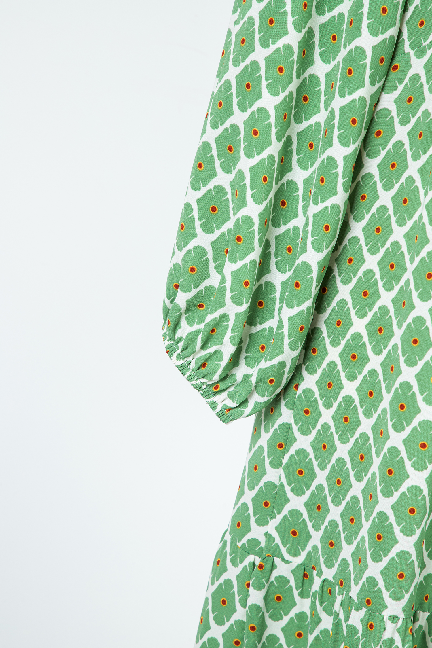 Sky Blue Boho Printed Half Sleeve Maxi Dress