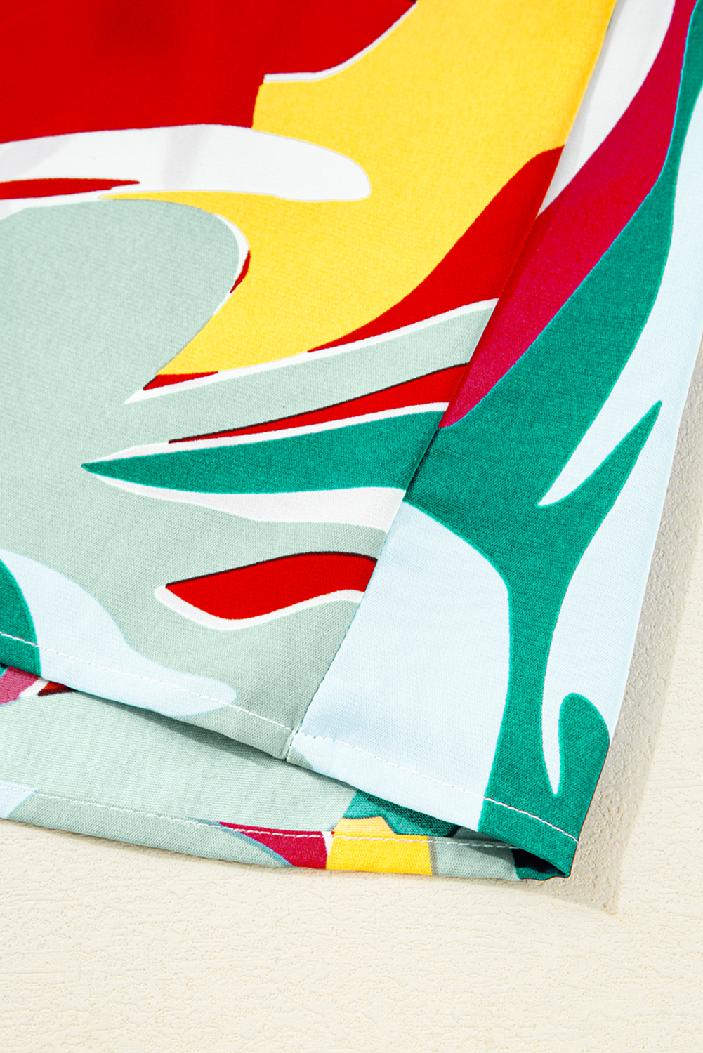 Sky Blue Abstract Print Striped Detail Knot Strap Maxi Dress