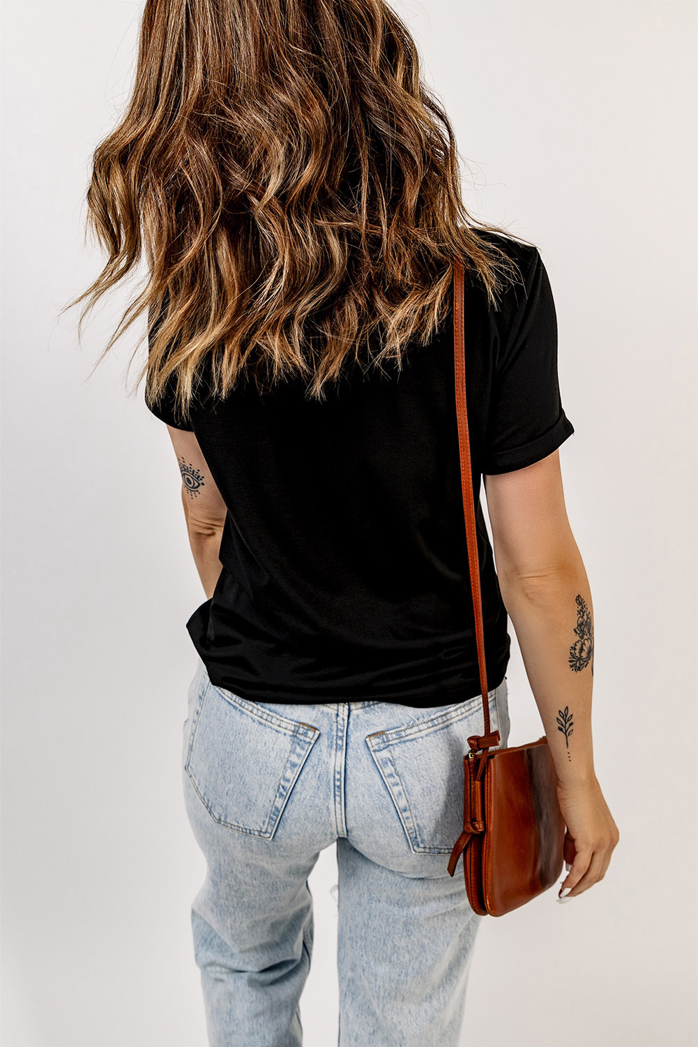 Black Leopard XOXO Print T Shirt