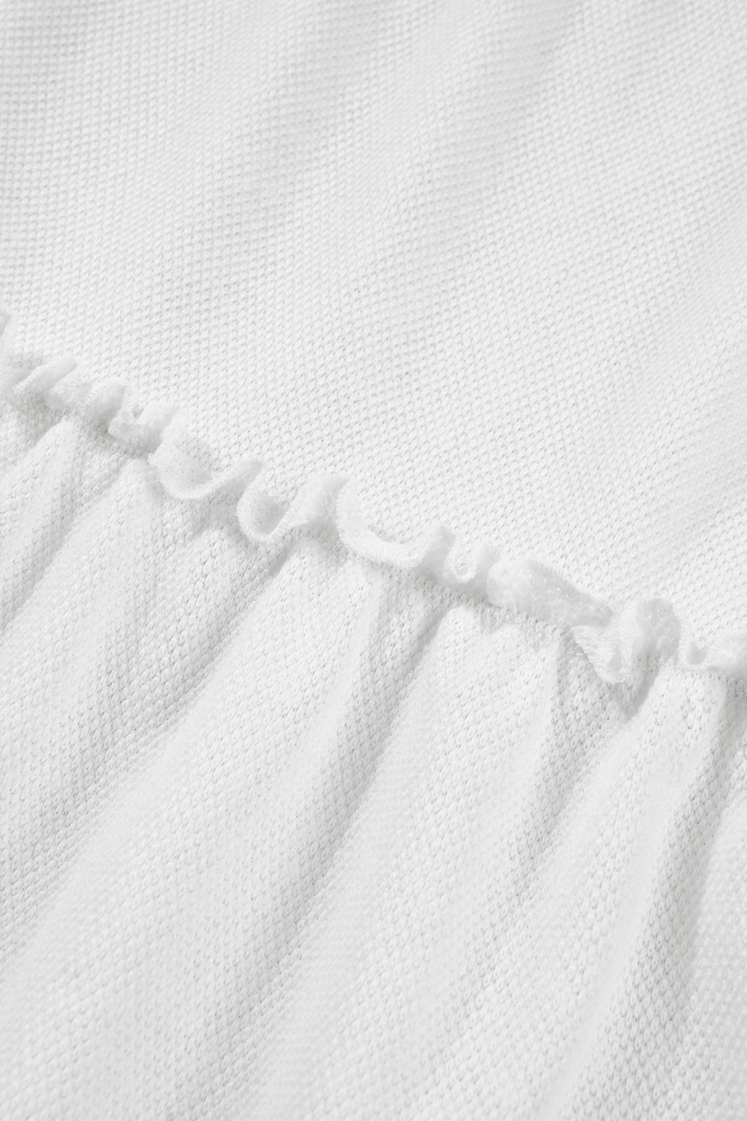 White Tiered Frill Trim A-line Tank Top