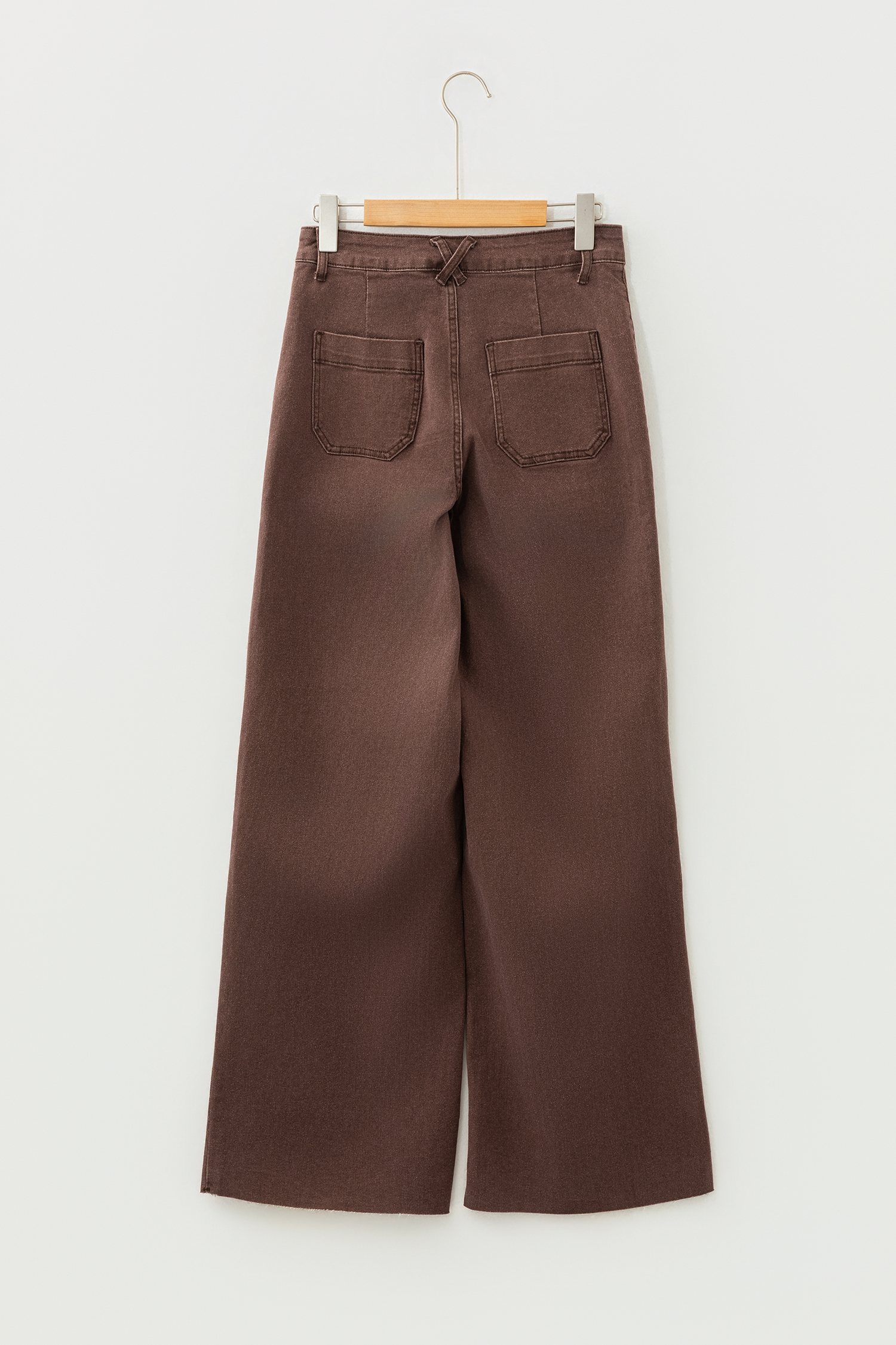 Dusk Blue Retro Washed Patch Pocket Loose Jeans