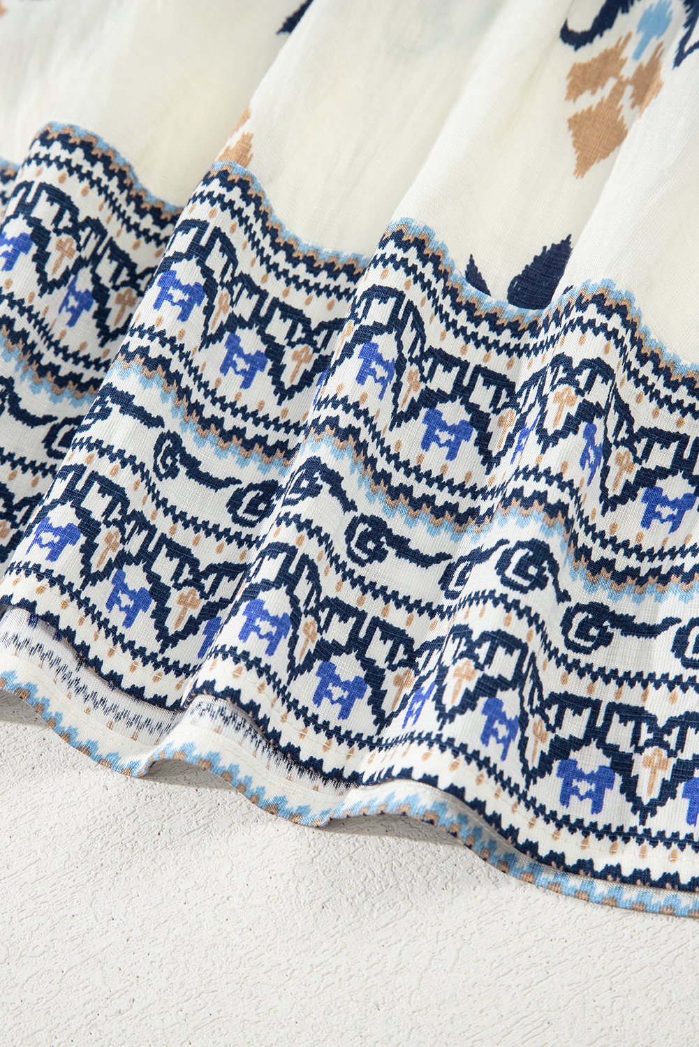 Blue Bohemian Fashion Print Spaghetti Straps Loose Tank