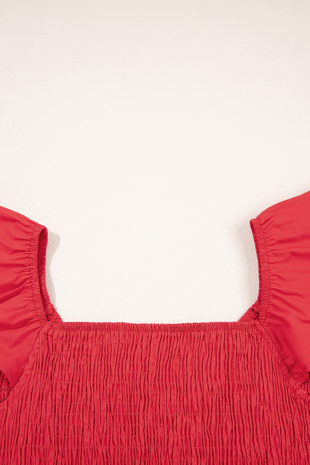 Black V Neck Flutter Sleeve Smocked Bodice High Waist Ruffle Maxi Dress