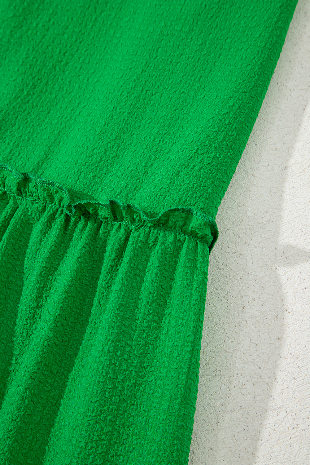 Sky Blue Ruffled Flutter Sleeve Square Neck Textured Tiered Maxi Dress