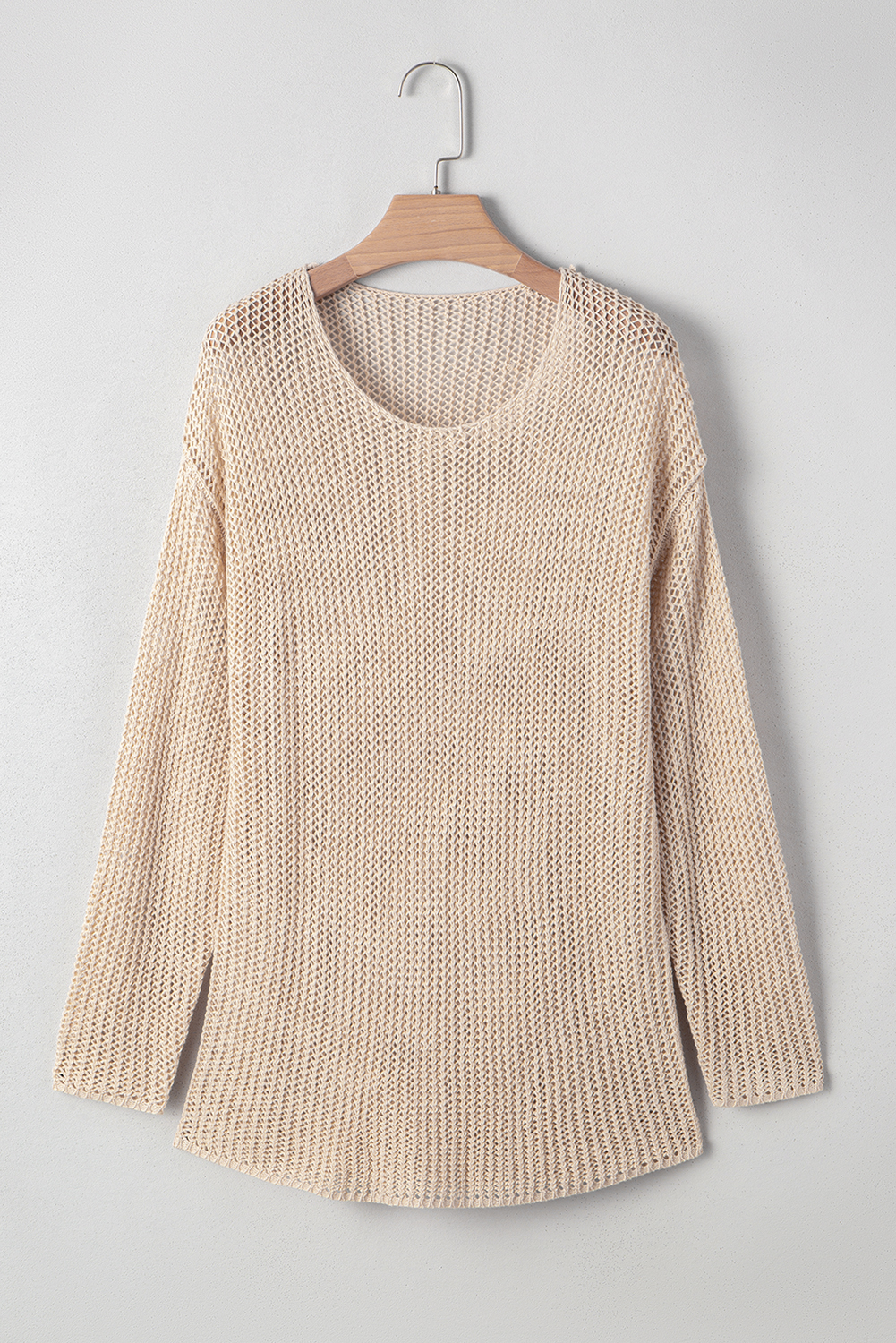 Coral Crochet Hollow-out Jumper Top Sweater