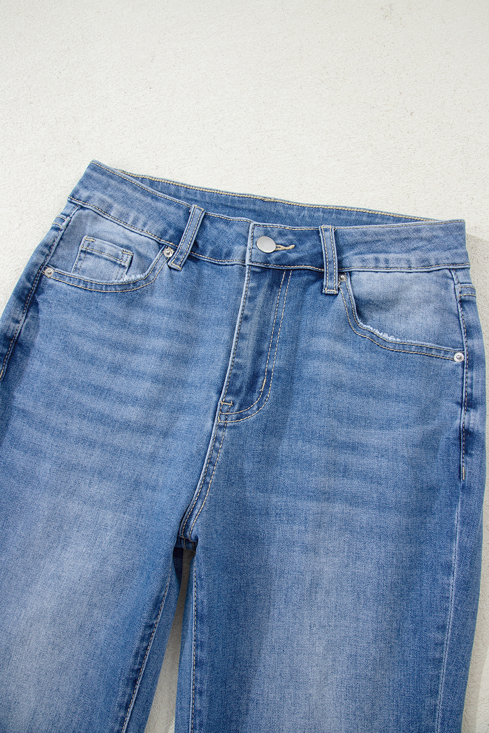 Ashleigh Blue Cut out Side Frayed Hemline Flare Jeans